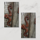Westerne houten graan oude scharnieren Visitekaart Visitekaartje (Voorkant / Achterkant)
