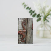 Westerne houten graan oude scharnieren Visitekaart Visitekaartje (Staand voorkant)