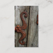 Westerne houten graan oude scharnieren Visitekaart Visitekaartje (Achterkant)