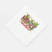 Westerne Howdy Christmas Koe Cowboy Pet en Cactus Servet (Hoek)