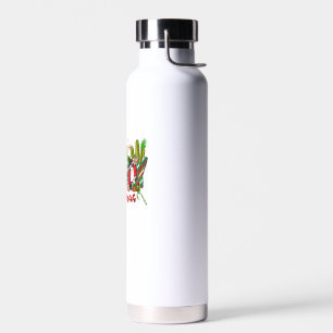 Westerne Howdy Christmas Koe Cowboy Pet en Cactus Waterfles