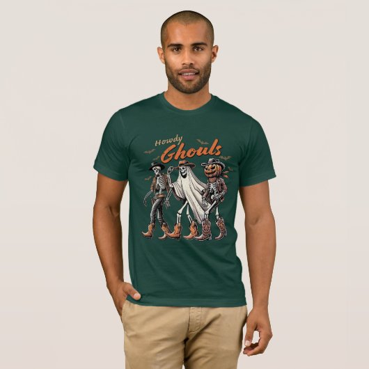 Westerne  Howdy Ghouls Halloween T-shirt (Voorkant volledig)