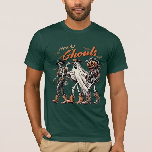 Westerne  Howdy Ghouls Halloween T-shirt (Voorkant)