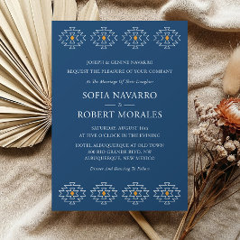 Westerne huwelijksuitnodiging met formele bewoordi kaart