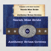 Westerne huwelijksuitnodigingen - 5 x 7 inch kaart (Voorkant / Achterkant)