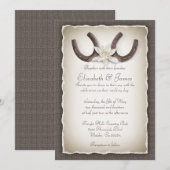 Westerne huwelijksuitnodigingen kaart (Voorkant / Achterkant)