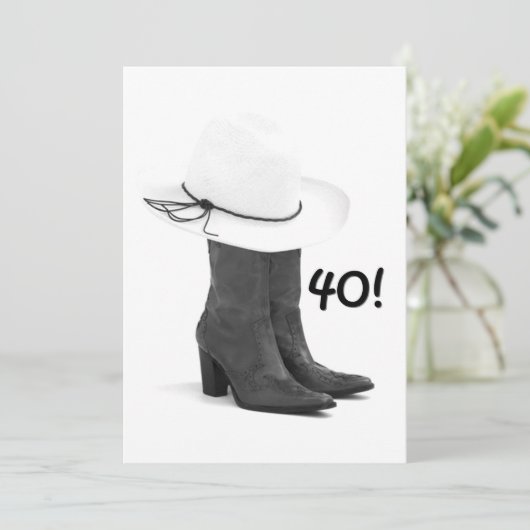 westerne INVITATIE VAN HET LAND OP DE 40e TWEEDE D Kaart (Staand voorkant)