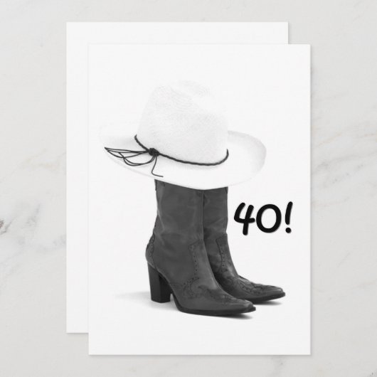 westerne INVITATIE VAN HET LAND OP DE 40e TWEEDE D Kaart (Voorkant / Achterkant)