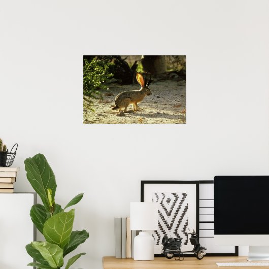 Westerne jachalope poster (Thuiskantoor)