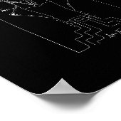 Westerne-juffrouw zwart-witwand afdrukken tegen zw poster (Hoek)