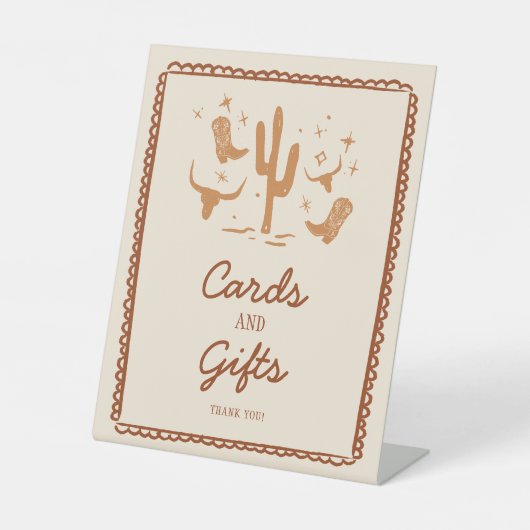 Westerne Kaarten en Geschenken Vrijgezellenfeest P Reclamebord Met Voetstuk (Voorkant)