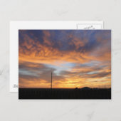 Westerne Kansas Sunset met Barn Briefkaart (Voorkant / Achterkant)
