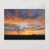 Westerne Kansas Sunset met Barn Briefkaart (Voorkant)