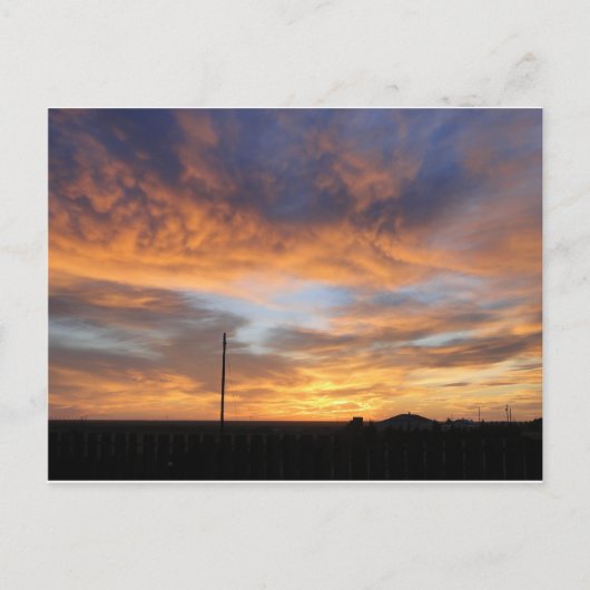 Westerne Kansas Sunset met Barn Briefkaart (Voorkant)