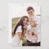 Westerne kant Bloemen Hoefijzer Baby Foto Bedankkaart (Voorkant)