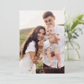 Westerne kant Bloemen Hoefijzer Baby Foto Bedankkaart (Staand voorkant)