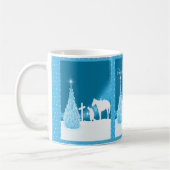 Westerne kerst biddende cowboy met paard koffiemok (Links)