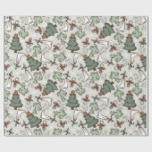 Westerne kerst cadeaupapier (Vlak)