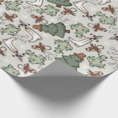 Westerne kerst cadeaupapier (Hoek)