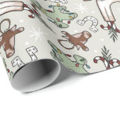 Westerne kerst cadeaupapier (Rol Hoek)