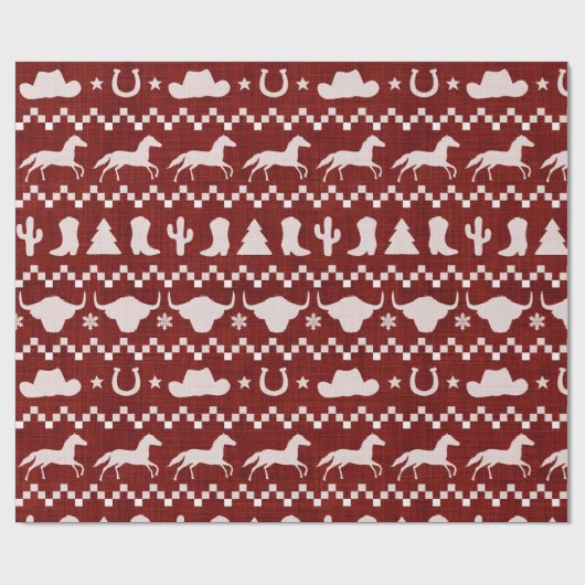 Westerne kerst cadeaupapier (Vlak)