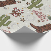 Westerne kerst cadeaupapier (Hoek)