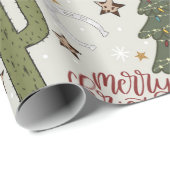 Westerne kerst cadeaupapier (Rol Hoek)