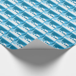 Westerne kerst cowboy bidden cadeaupapier