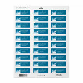 Westerne kerst cowboy bidden retour adres etiket (Full Sheet)