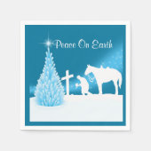 Westerne kerst cowboy bidden servet (Voorkant)