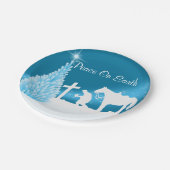 Westerne kerst cowboy biddende Borden Papieren Bordje (Gekanteld)