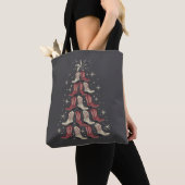 Westerne Kerst Cowboy Boot Tree Cowgirl Laarzen Tote Bag (Dichtbij)