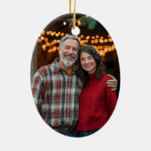 Westerne Kerst Cowboy Laarzen Custom Foto Keramisch Ornament (Achterkant)