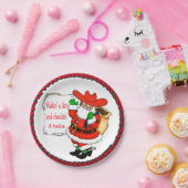 Westerne kerst cowboy santa met lijst papieren bordje (Feest)
