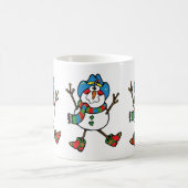 Westerne kerst cowboy sneeuwman met Pet Koffiemok (Center)