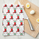 Westerne kerst cowboylaars met snoepjes theedoek (Quarter Fold)