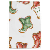 Westerne Kerst Cowgirl Cowboy Boots Medium Cadeauzakje (Voorkant)