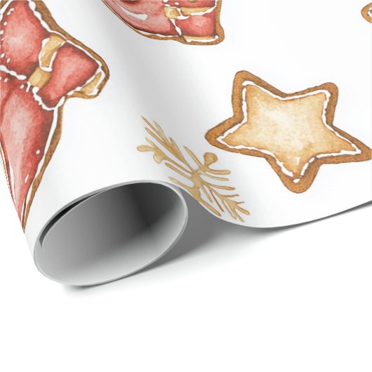 Westerne Kerst Cowgirl Cowboy Cadeaupapier (Rol Hoek)