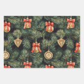 Westerne Kerst Cowgirl Cowboy Inpakpapier Vel (Voorkant 3)