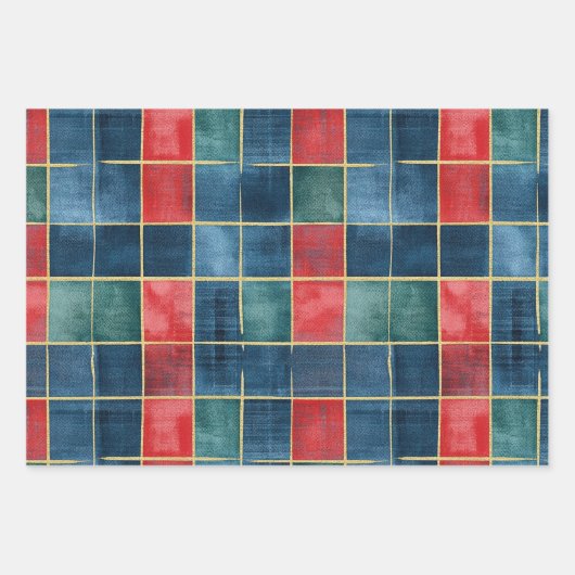 Westerne Kerst Cowgirl Cowboy Inpakpapier Vel (Voorkant 2)