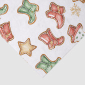 Westerne Kerst Cowgirl Cowboy Tissuepapier (Detail)