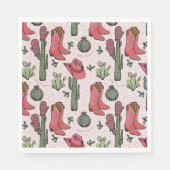 Westerne Kerst Cowgirl Laarzen Howdy Christmas Servet (Voorkant)