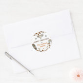 Westerne kerst dank u klas ronde sticker (Envelop)