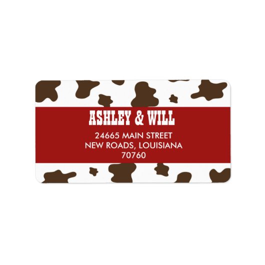 Westerne kerst etiket (Voorkant)