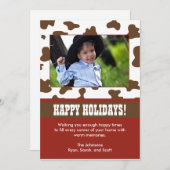 Westerne kerst feestdagenkaart (Voorkant / Achterkant)