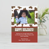 Westerne kerst feestdagenkaart (Staand voorkant)