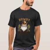 Westerne kerst Howdy Cowboy Kerstmis Hoe T-shirt (Voorkant)