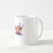 Westerne Kerst Koe Essential T-shirt Koffiemok (Voorkant rechts)