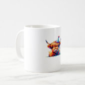 Westerne Kerst Koe Essential T-shirt Koffiemok (Voorkant links)