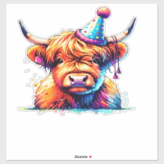 Westerne Kerst Koe Essential T-shirt Sticker (Vel)